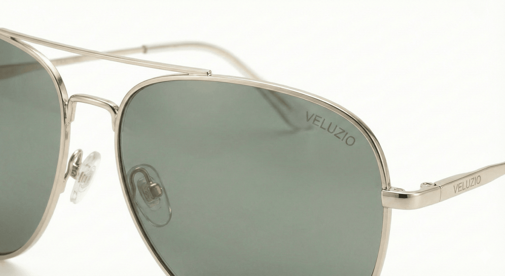 Occhiali da sole Veluzio Classic Gold Aviator - Lenti sfumate verdi - Veluzio New