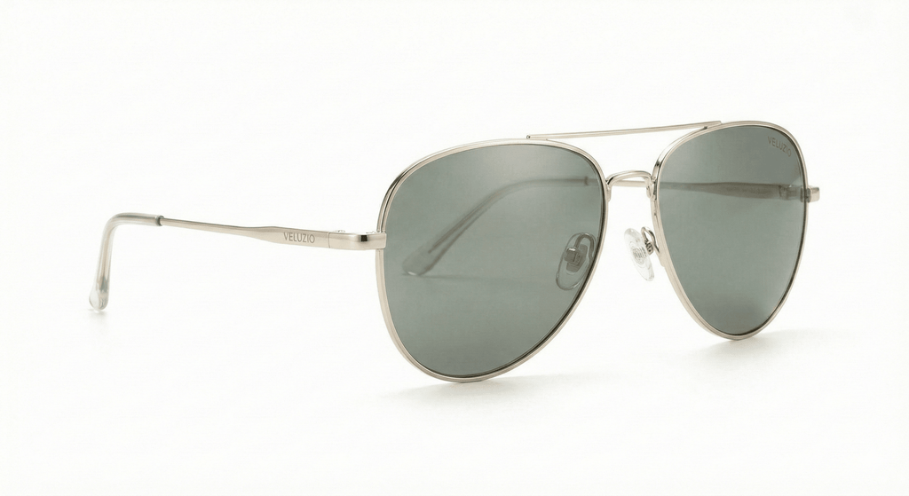 Occhiali da sole Veluzio Classic Gold Aviator - Lenti sfumate verdi - Veluzio New