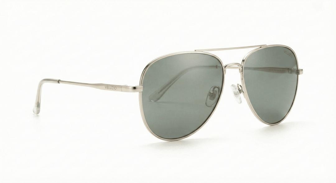 Occhiali da sole Veluzio Classic Gold Aviator - Lenti sfumate verdi - Veluzio New